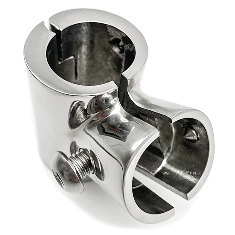 

Stainless Steel Boat Marine Handrail 60 Degree T/Tee Fitting Rail Connector Split