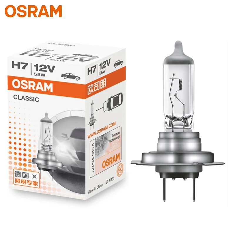 

OSRAM H7 12V 55W PX26d 3200K 64210 Original Line Bulb Standard Headlight Car Halogen Lamp For BMW Audi Made In China,1X