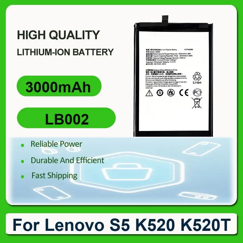 Фото Аккумулятор для Lenovo K5 Note, Lemon Vibe A7020, K52t38, K52e78, A5, L18011, L18021, Z5 Pro (не подходит для GT), S5, K520, K520T, Lemeng X3, C50, C70 №2