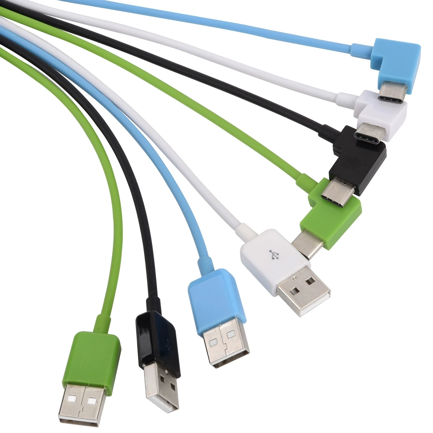 Белый USB-C USB 3.1 Type-C Elbow 90 Angle Кабель для зарядки данных к USB A 2.0 0,2 м 1 м 2 м 3 м Кабель типа C для планшетов и мобильных телефонов (art.: 3920cd45384b2) - 3920cd45384b2