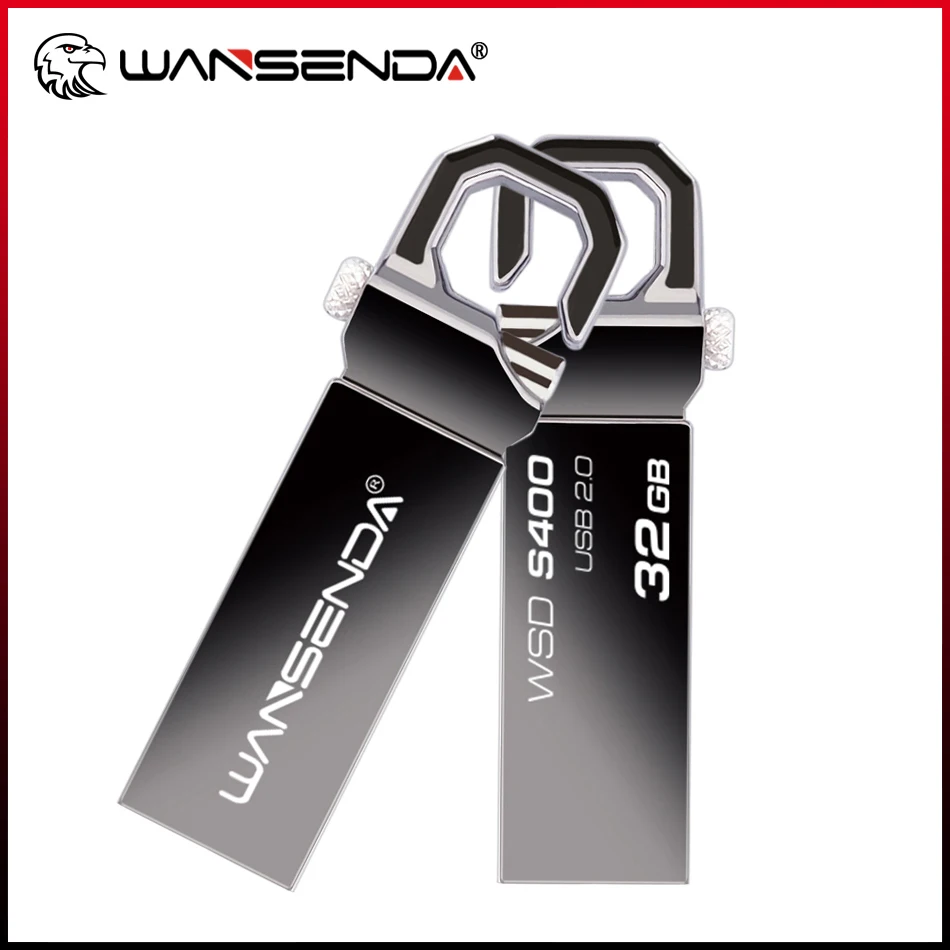 Металлический USB-накопитель WANSENDA брелок для ключей 64 ГБ 32 16 8 флэш-накопитель 128 USB 2