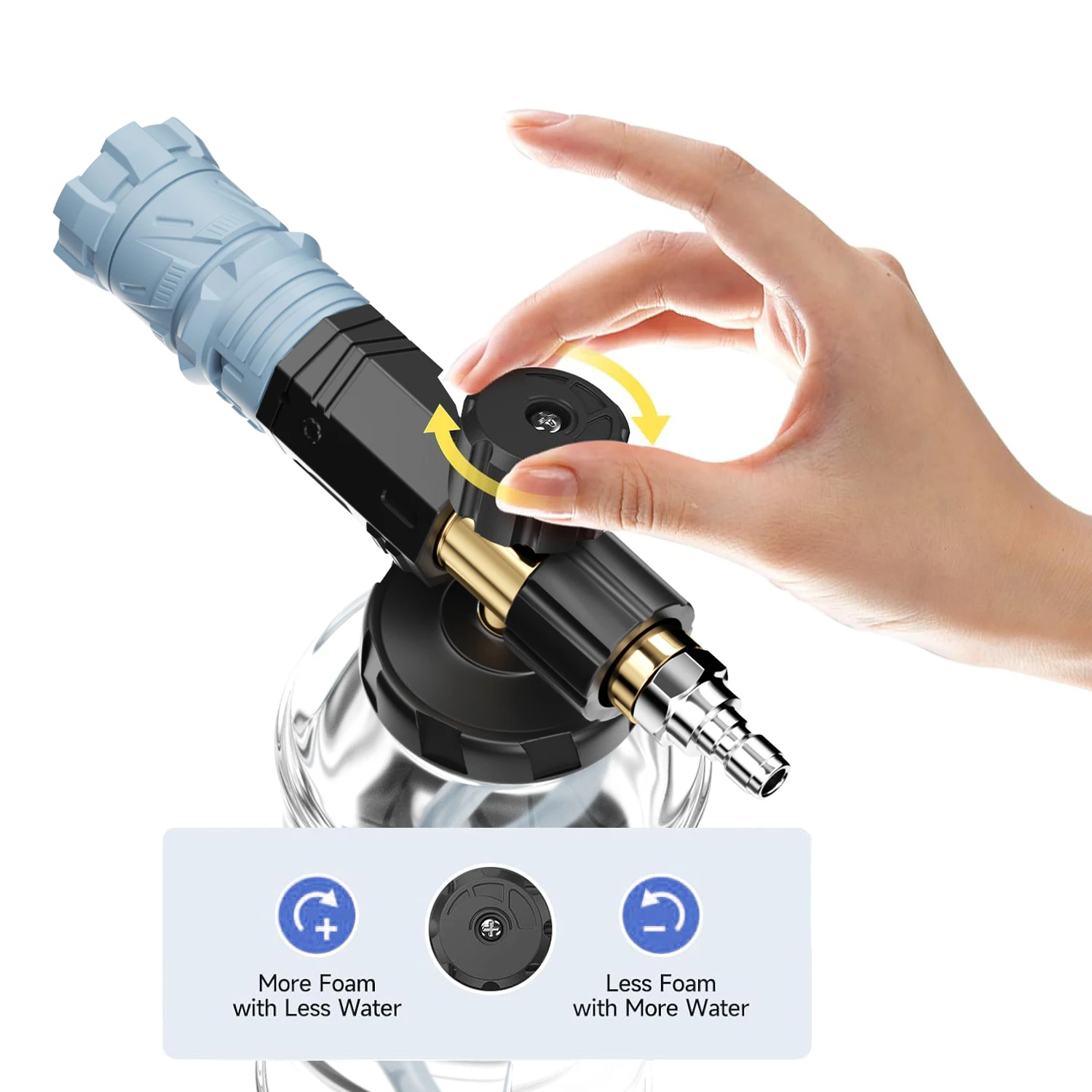 Пистолет ROUE высокого давления для очистки снежной пены 1 л пятицветная насадка