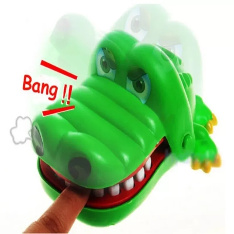 

Hot Sale New Creative Mini Small Size Crocodile Mouth Dentist Bite Finger Game Funny Gags Toy For Kids Play Fun Random Color