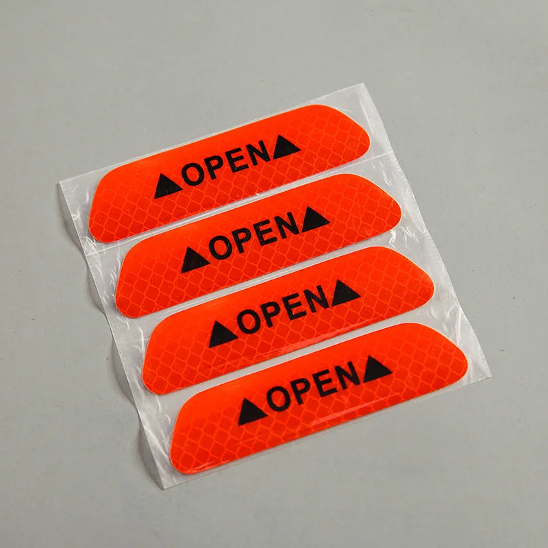 

Pegatinas de seguridad para puerta de coche, cinta reflectante alta abierta, marca de advertencia Universal, accesorios para ext