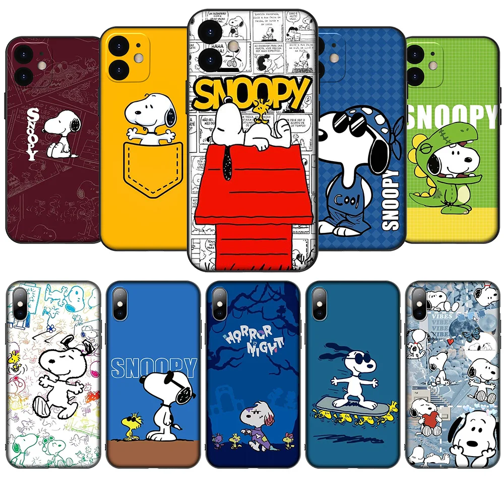 HA147 S-Snoopys Cute Dog Soft Case for Samsung Galaxy A55 A53 A52 A51 A21S A21 A22 A24 A25 A13 A12 A11 M15 M55 A05 A05S A31 A35