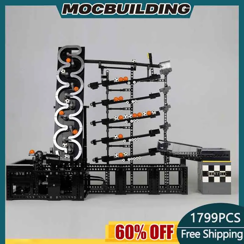 

Technology Bricks Great Ball Contraption Logarithmic Ball Counter GBC DIY Assembly Moc Building Blocks Creative Toys Gift