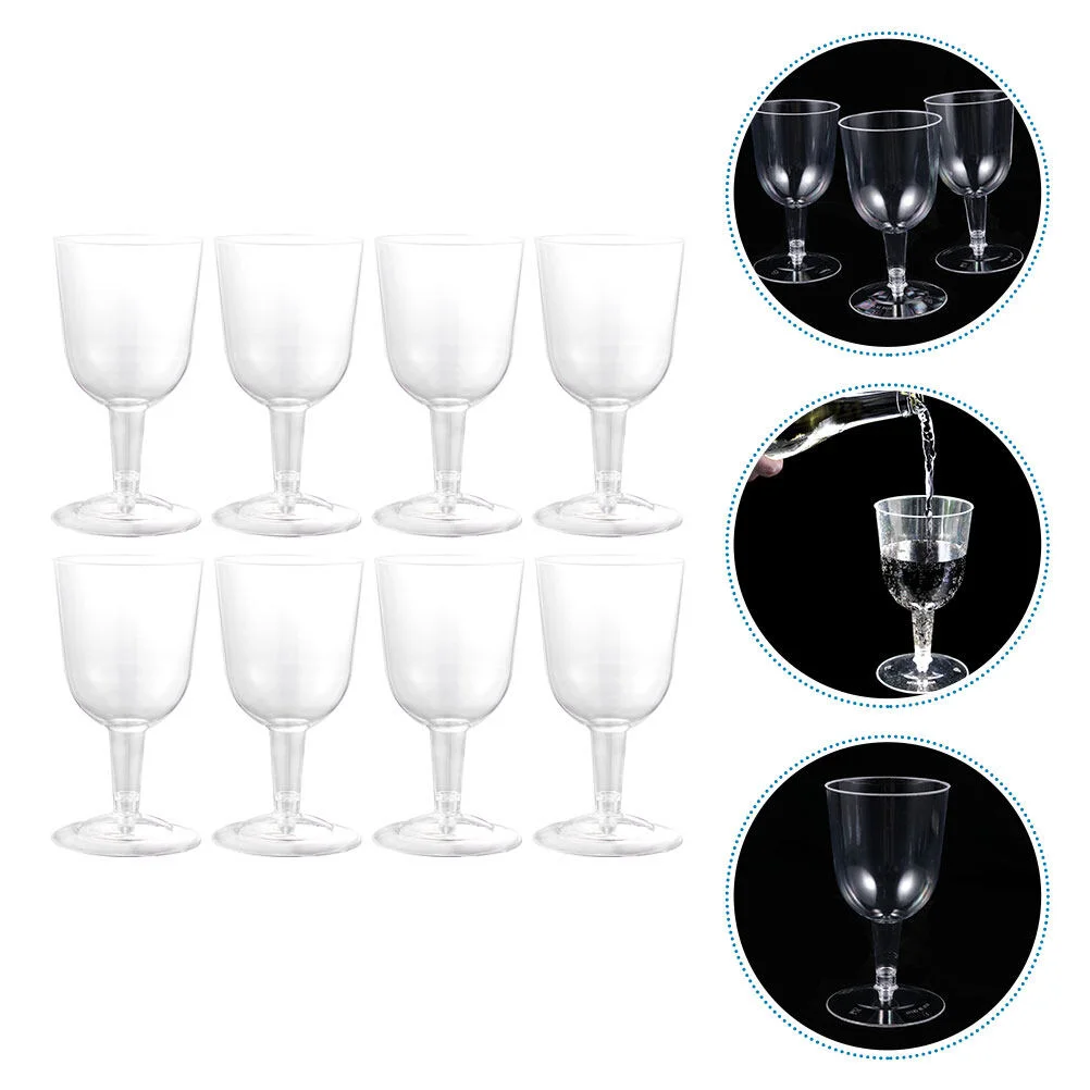 

8 Pcs Plastic Glass Glasses Beer Mug Champagne Cups Clear Tumblers Disposable Small Dessert Hard Practical