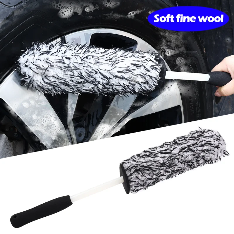 

Car Long Plush Wheel Tire Cleaning Brush Tyre Hub Detailing Sweep Dirt Remover Tools for Truck Auto Tire Care Washing Brushes