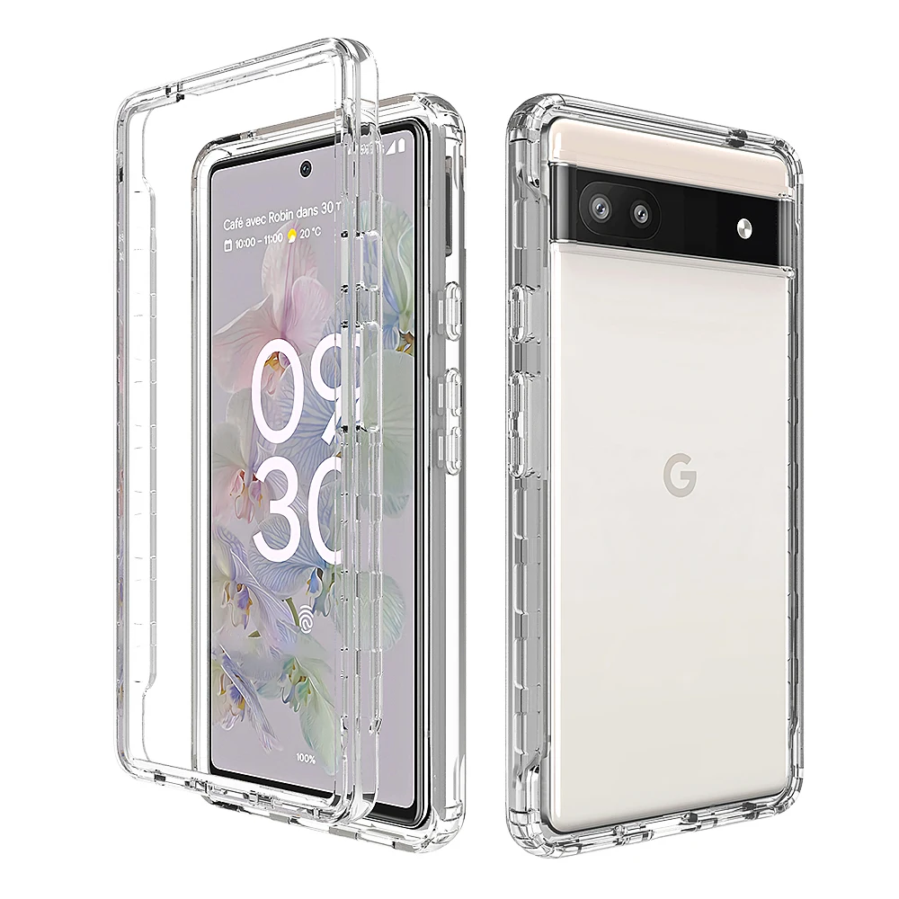 

Hybrid Clear Armor Case For Google Pixel 6A Cover Pixel 7 Pro Case Shockproof TPU Back Protective Cover Pixel6 6 Pro Funda