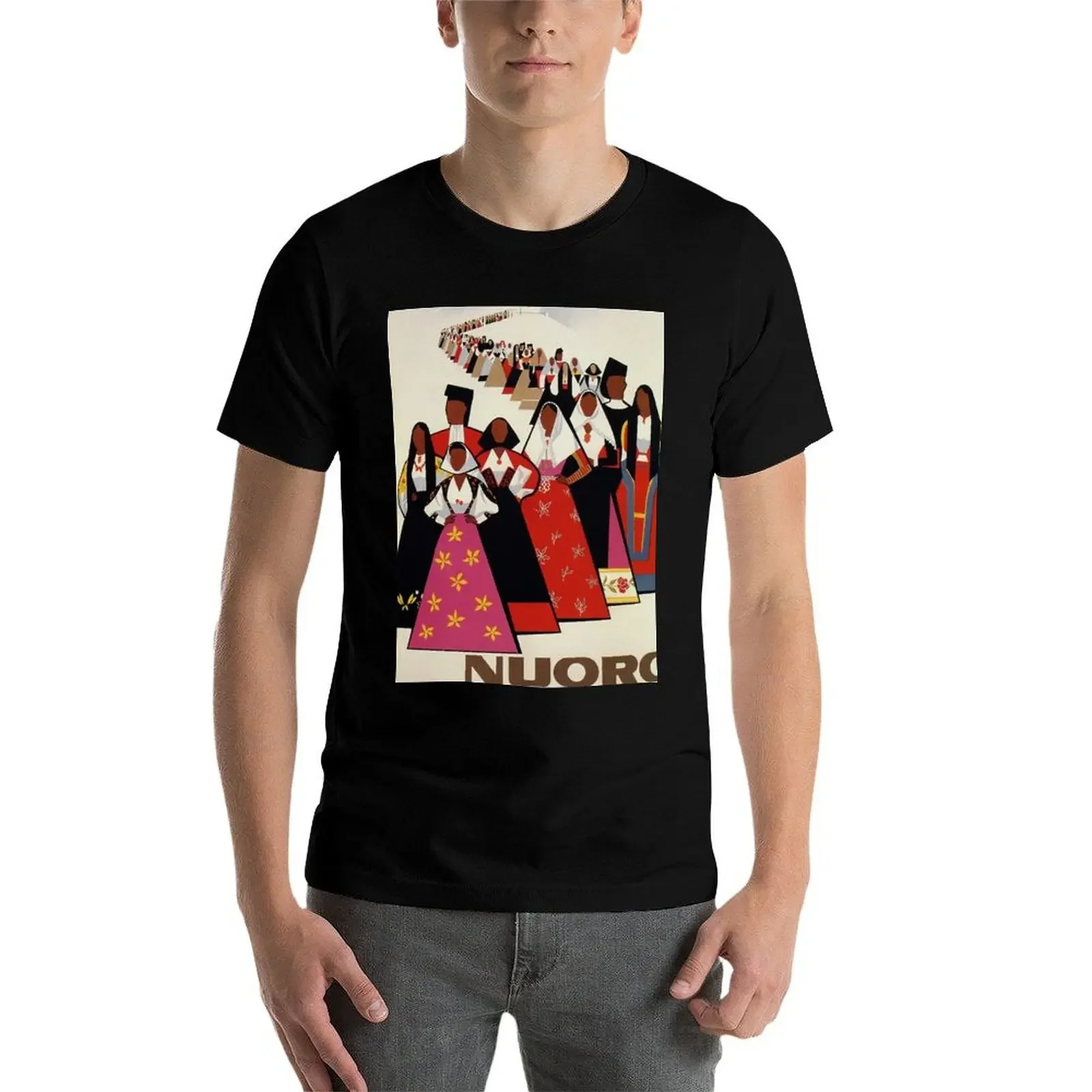 Nuoro Sardinia винтажная итальянская футболка для путешествий дизайнерские рубашки на