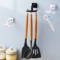 kitchen utensils 360 degrees rotating hook punch free kitchenware storage rack clothes ties hanging organizer holder bathroom