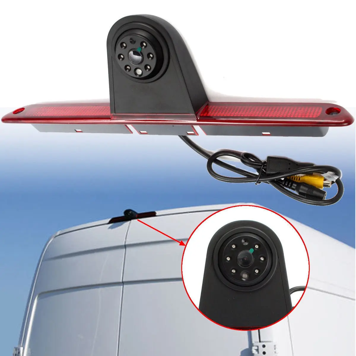 

E9 HD 720P Brake Light Camera for Mercedes-Benz LWB Sprinter W906 324H 524H/Crafter Transporter ,Rear View Backup Reverse Camera