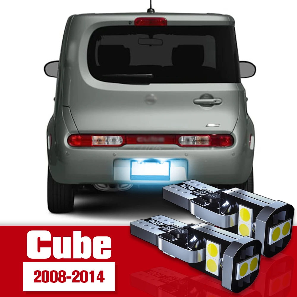 

2pcs License Plate Light Accessories LED Bulb Lamp For Nissan Cube Z12 2008 2009 2010 2011 2012 2013 2014