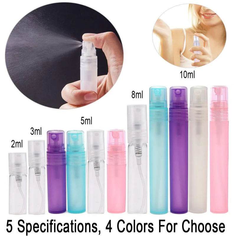 

5pc 2ml/3ml/5ml/8ml/10ml Empty Portable Atomiser Spray Bottles Perfume Pen Vials Makeup Cosmetic Plastic Travel Sample Container
