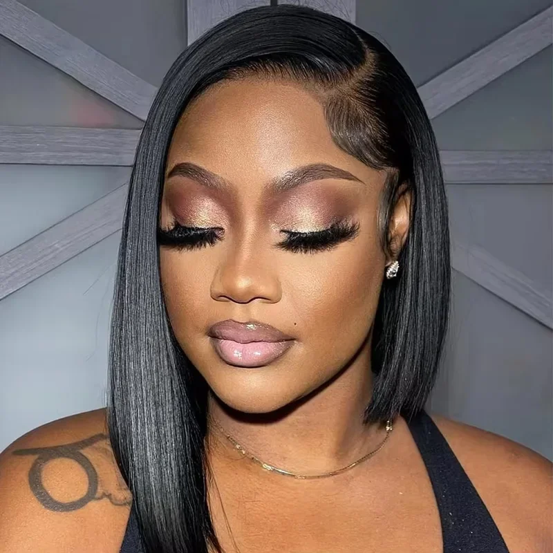 13x4 Парик Фронта Шнурка Боб Человеческие Волосы Прямые 250% Плотность 13x6 HD