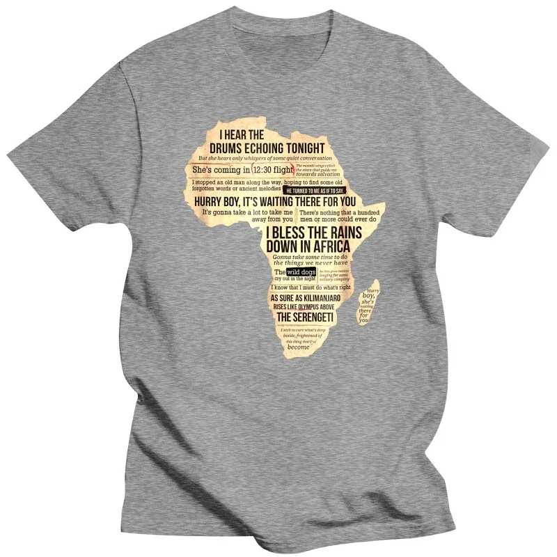 Модная хлопковая футболка 2019 года купите африканскую футболку Bless Africa Rain On Toto