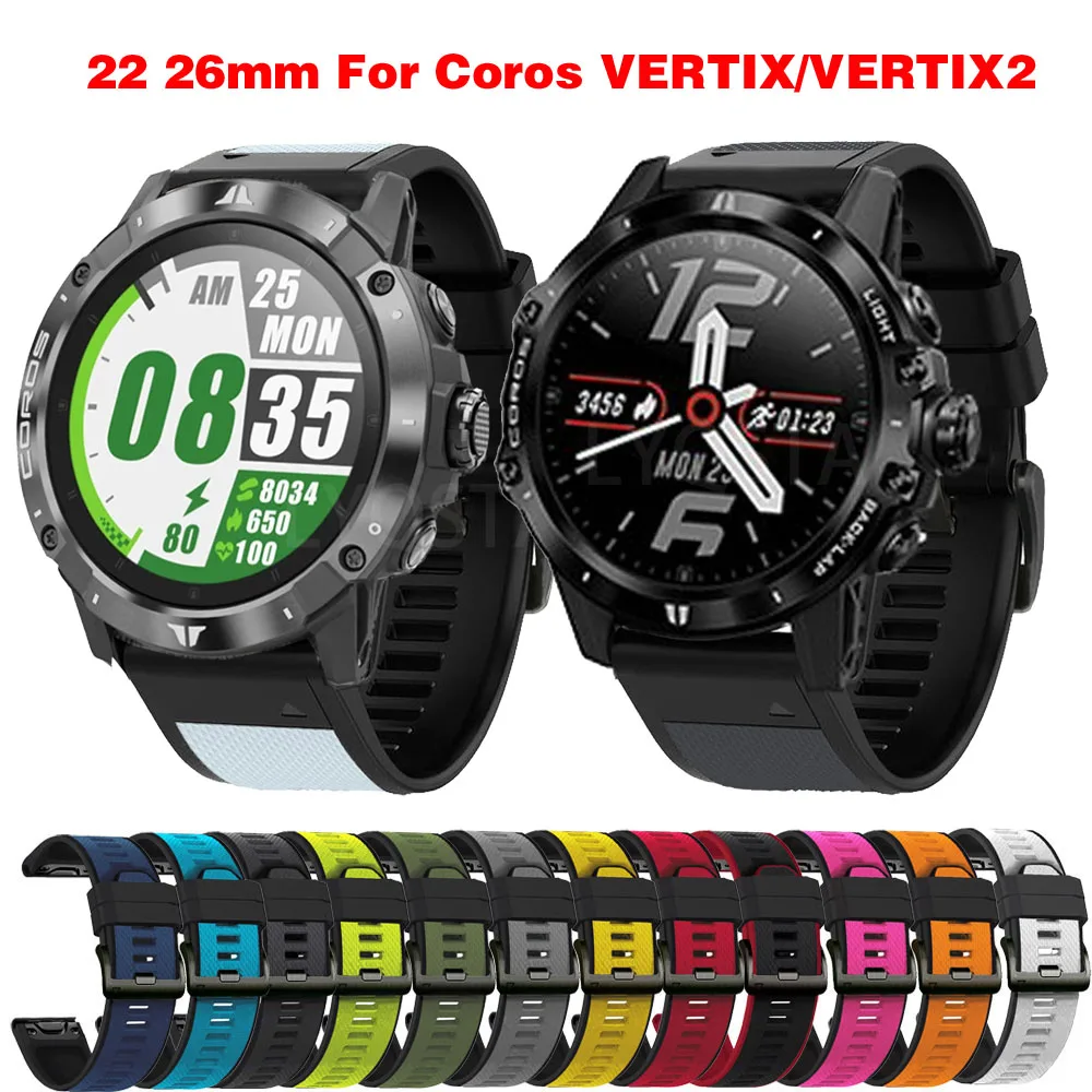 

26mm 22mm Quick Release Strap For Coros VERTIX VERTIX2/Garmin Feinx 7 7X Epix Quick fit Watch Band Bracelet For Forerunner 935