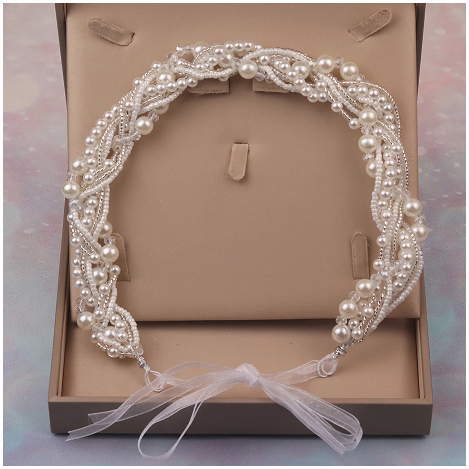 

Обруч для волос с жемчужинами, милый реквизит для фото, модное Ювелирное Украшение для подружки невесты, свадьбы, свидания, шоппинга