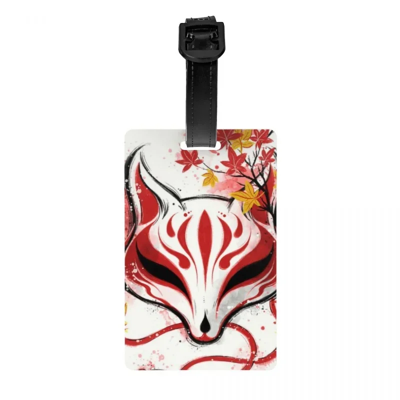 

Пользовательская Осенняя багажная бирка Kitsune Demon для рисования, защита конфиденциальности, бирки для багажа, дорожная сумка, этикетки, чемодан