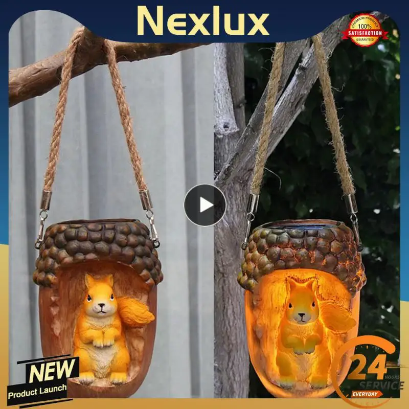 

Solar LED Light Squirrel Fox Hanging Chandelier Outdoor Garden Decoration Lamp For Outdoor Terrace Landscape Household Accessory