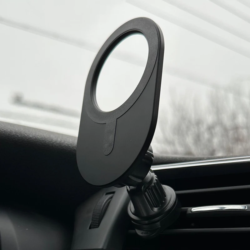 Универсальный магнитный держатель для телефона с воздушной подушкой, автомобильный держатель для воздуховыпускного отверстия, 17 мм, с шаровым шарниром, с выемкой и подставкой для Magsafe
