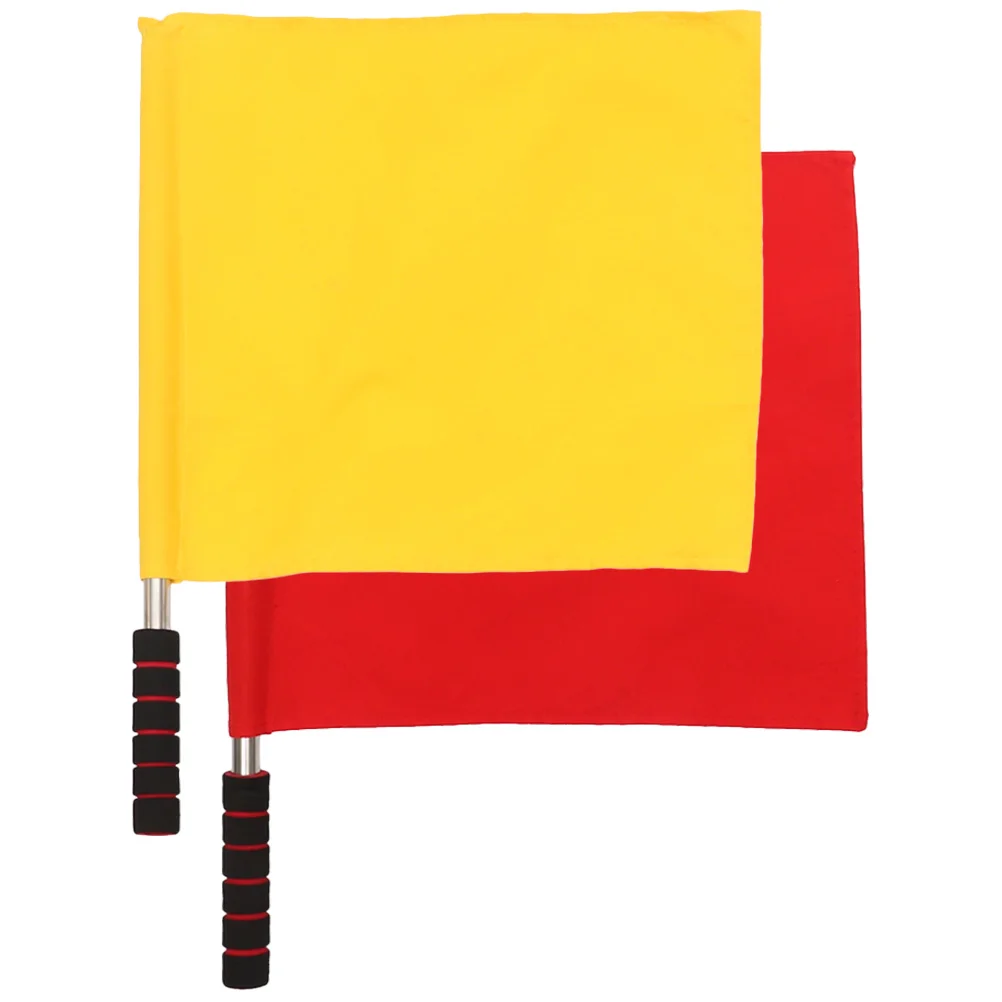 

2 Pcs Flag Match Signal Flags Hand Football Race Referee School Judge Conducting