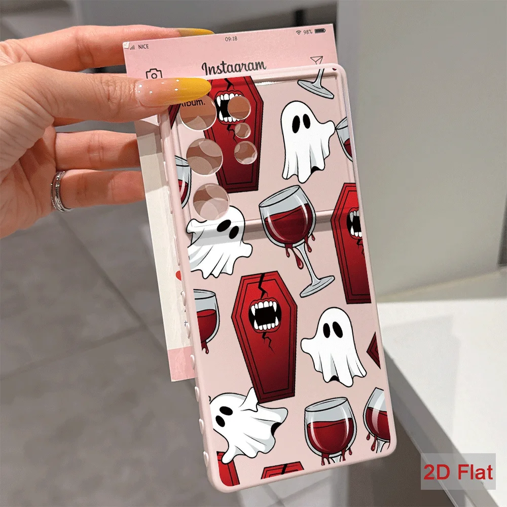 Фото Эстетичный Хэллоуинский Чехол для Телефона с Призраком для Xiaomi Redmi Note 15 Pro Plus 14 13 12 11 10 PRO+ 14C 13C 12C 5G, Мягкий Чехол №1