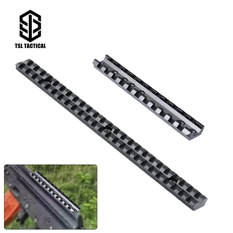 

Tactical Metal 20mm Picatinny Rail 11/25 Slot AK47 74 U Airsoft M300 M600 Flashlight PEQ 15 LA-5C Laser Hunting Weapon Accessory