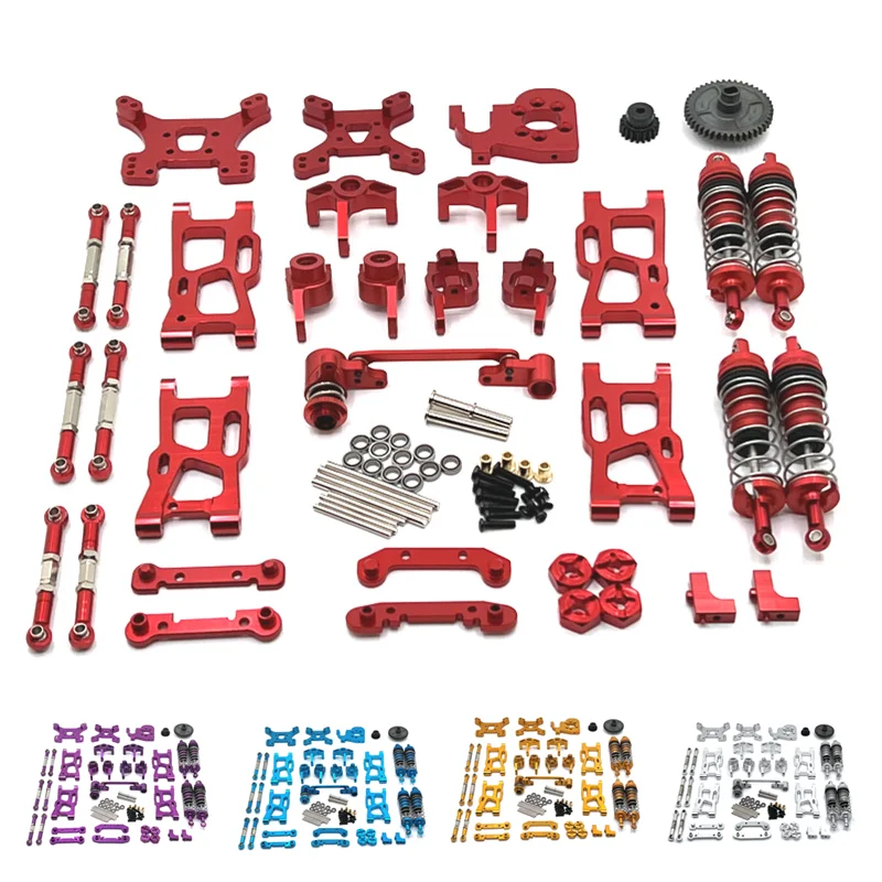Wltoys 144001 144010 124017 124019 124007 RIaarIo XDKJ-001 XDKJ-006 AM-X12 Metal Upgrade Parts Kit RC Car OP Accessories
