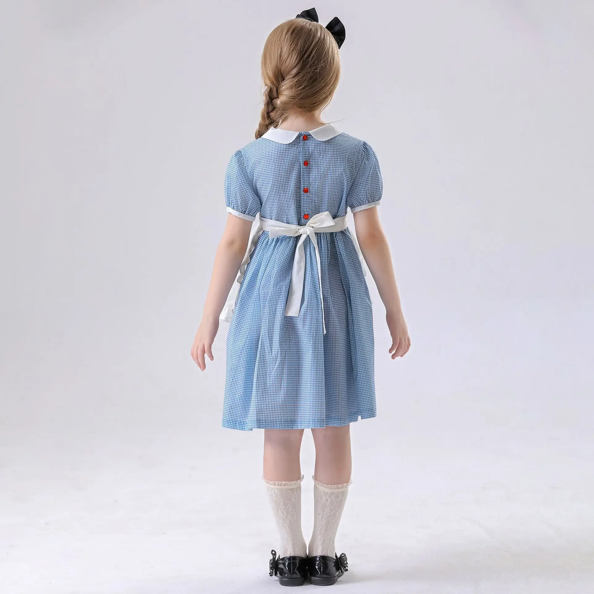 Костюмы горничной для косплея клетчатое платье принцессы на Хэллоуин