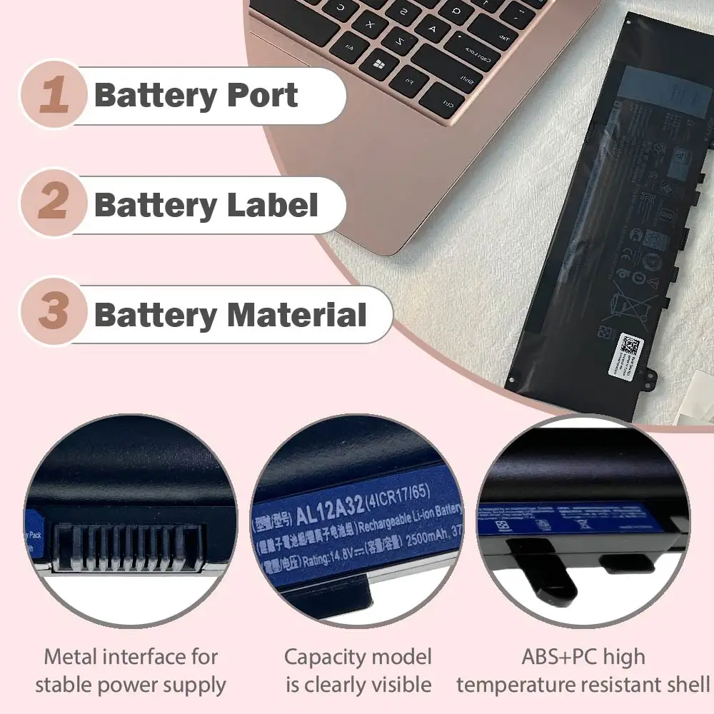 Фото Аккумулятор для ноутбука AL12A32 37Wh для Acer Aspire V5-171 431 V5-471 V5-471G V5-471P E1-522 E1-530 E1-532 E1-570 E1-570G E1-572 E1-572G №3