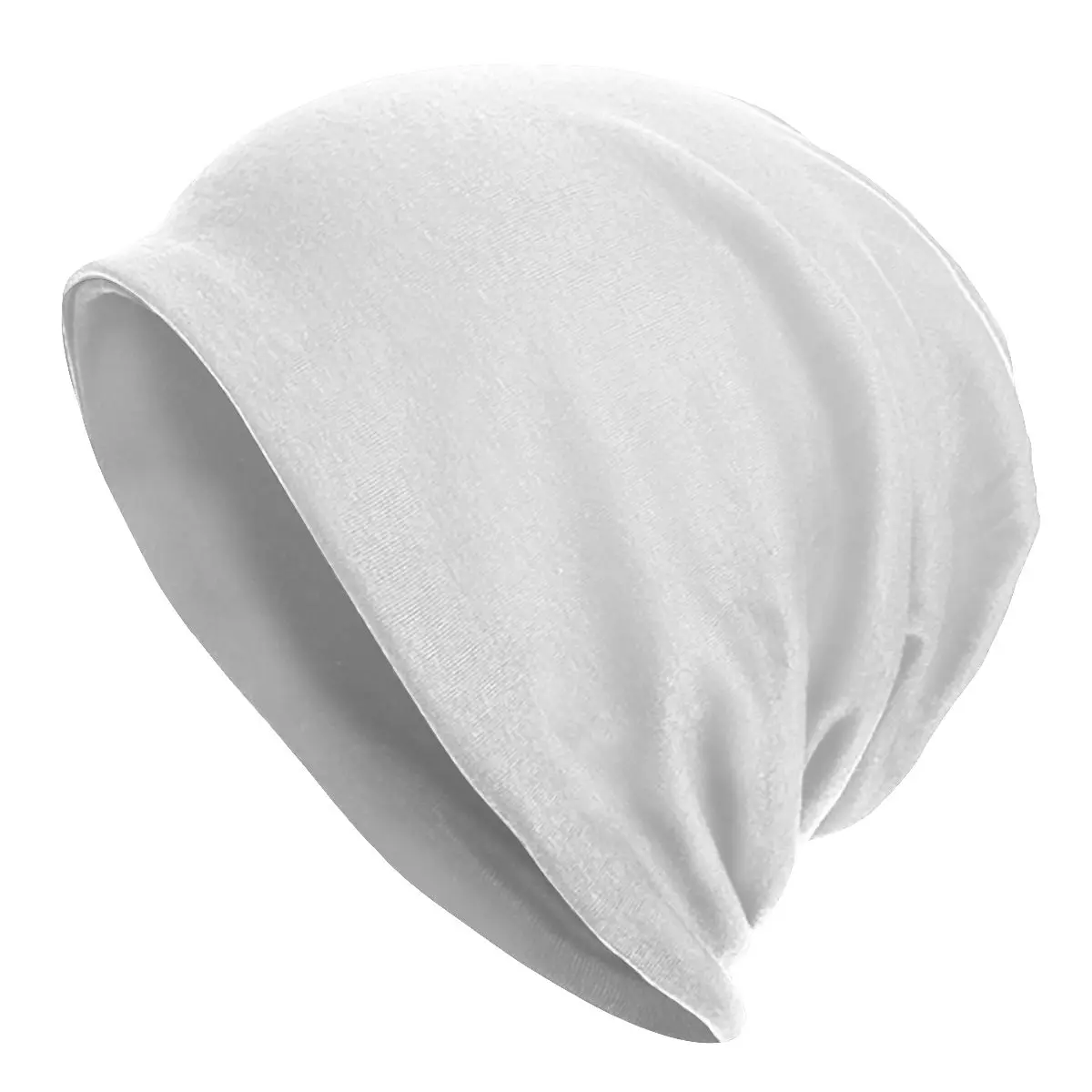 

White Solid Colour Bonnet Hat Hip Hop Autumn Winter Ski Skullies Beanies Hat for Men Women Knit Hat Warm Dual-use Unisex Caps