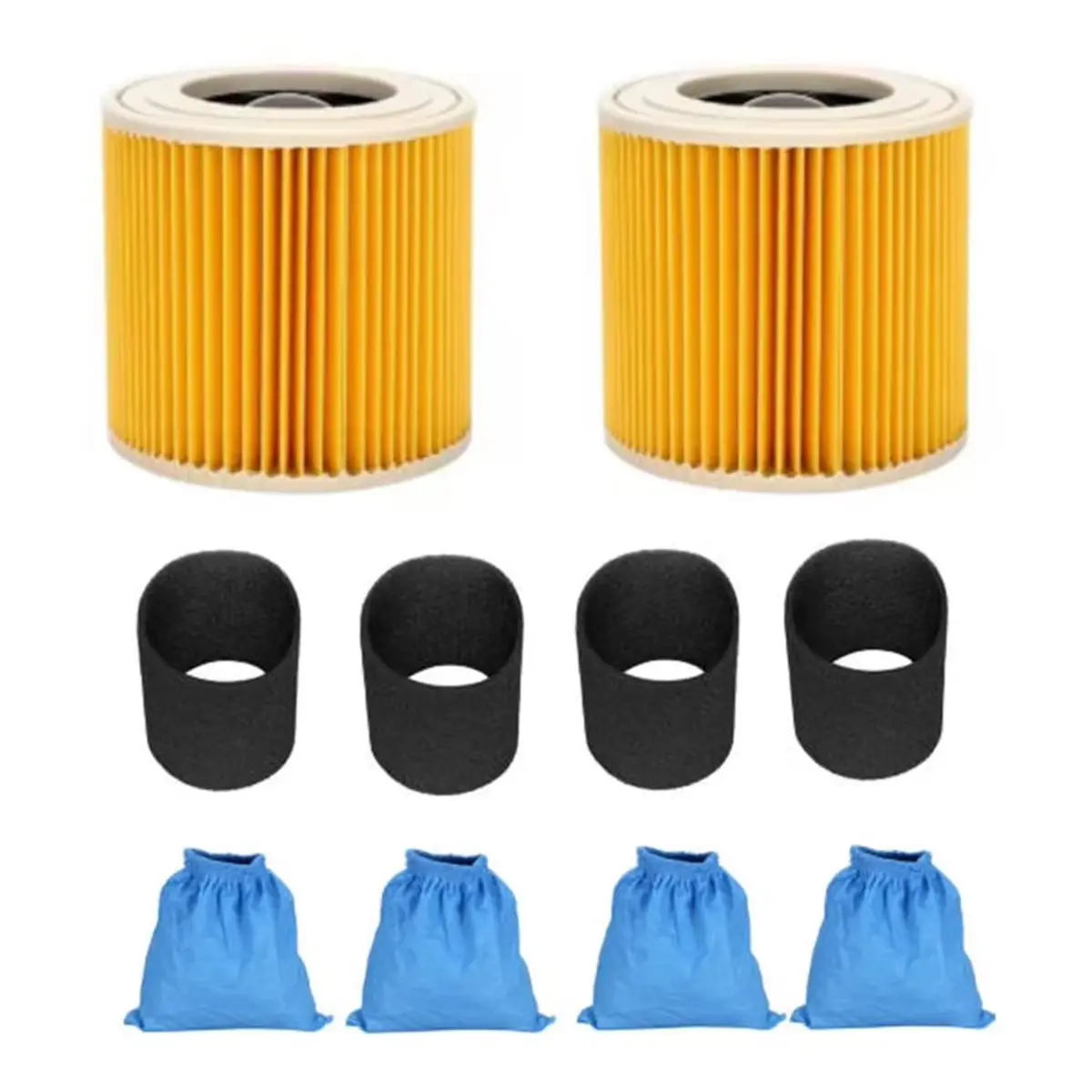 Фото (ABJZ) 1 комплект для KARCHER MV1 MV2 WD1 WD2 WD3: HEPA-фильтр и текстильный фильтр-мешок, аксессуары для пылесоса, запасные части №1