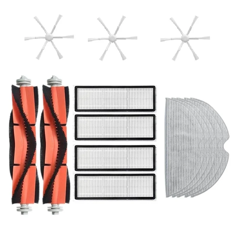 

Запасные части для робота-пылесоса Xiaomi Mijia 2C, основная щетка, боковая щетка, фильтры, Швабра, ткань для домашней уборки