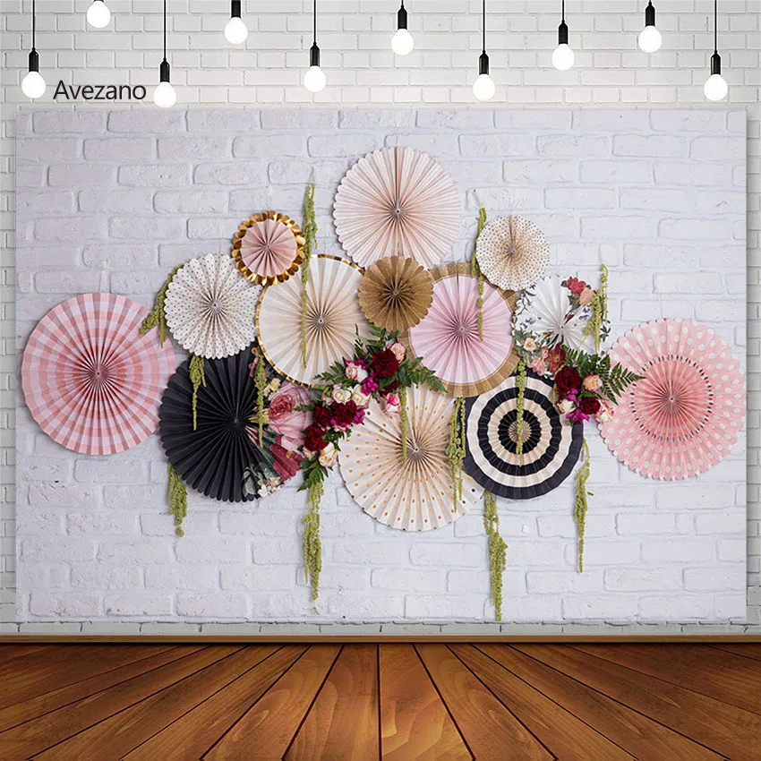 

Цветочный фон для фотосъемки с изображением кирпичной стены для портретной девушки на день рождения торта праздничный фон декор для фотост...