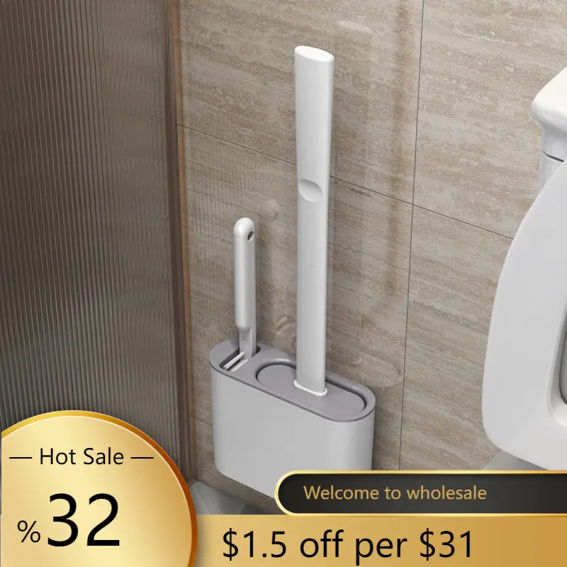 

Силиконовая щетка из ТПР для унитаза и держатель для унитаза, щетка для унитаза с держателем, настенная подвесная щетка для унитаза, силикон...