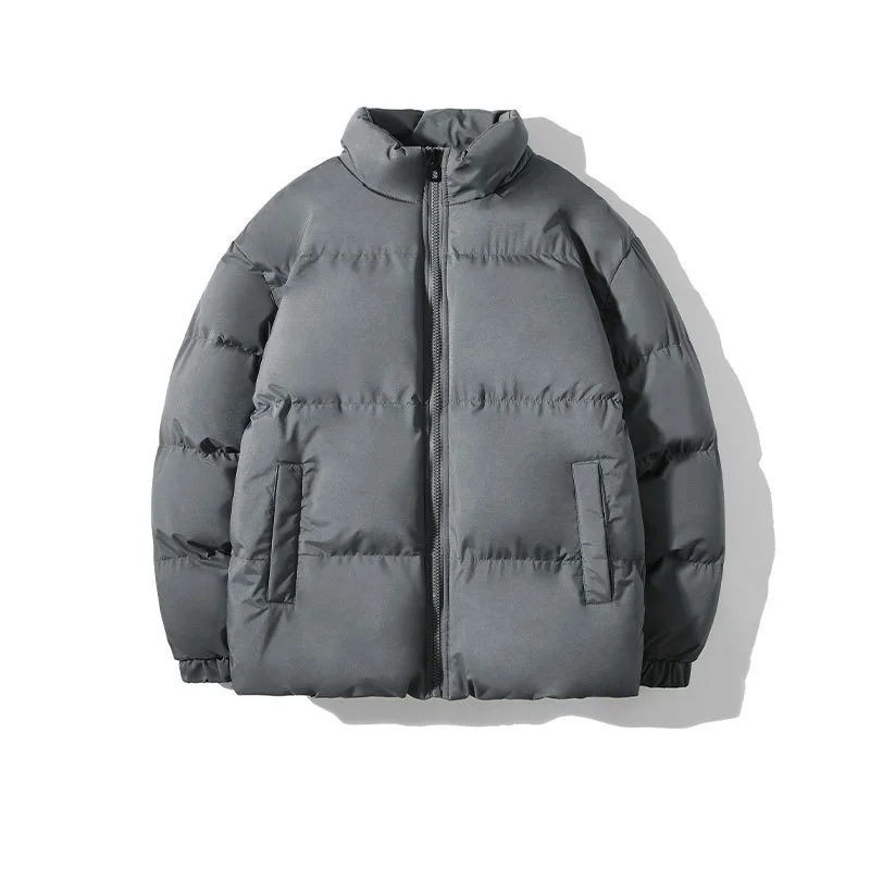 Rainbowtouches Men Harajuku Warm Puffer Coat Winter Jacket Streetwear Solid Color Parkas Man Korean Fashion Down Jackets Coats
