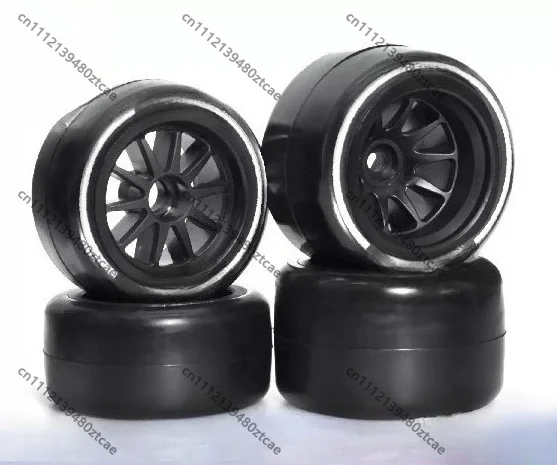 Фото Шины для радиоуправляемого гоночного автомобиля 1/10 RC Formula с высоким сцеплением, термоактивируемые резиновые покрышки для соревнований, запасные части для модернизации. №1