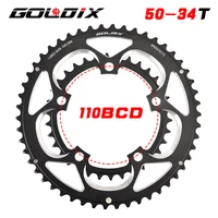 goldix chainring road bicycle110bcd 50t34t chainwheel plate double round chainring 91011s ultralight bike parts fit sram fsa