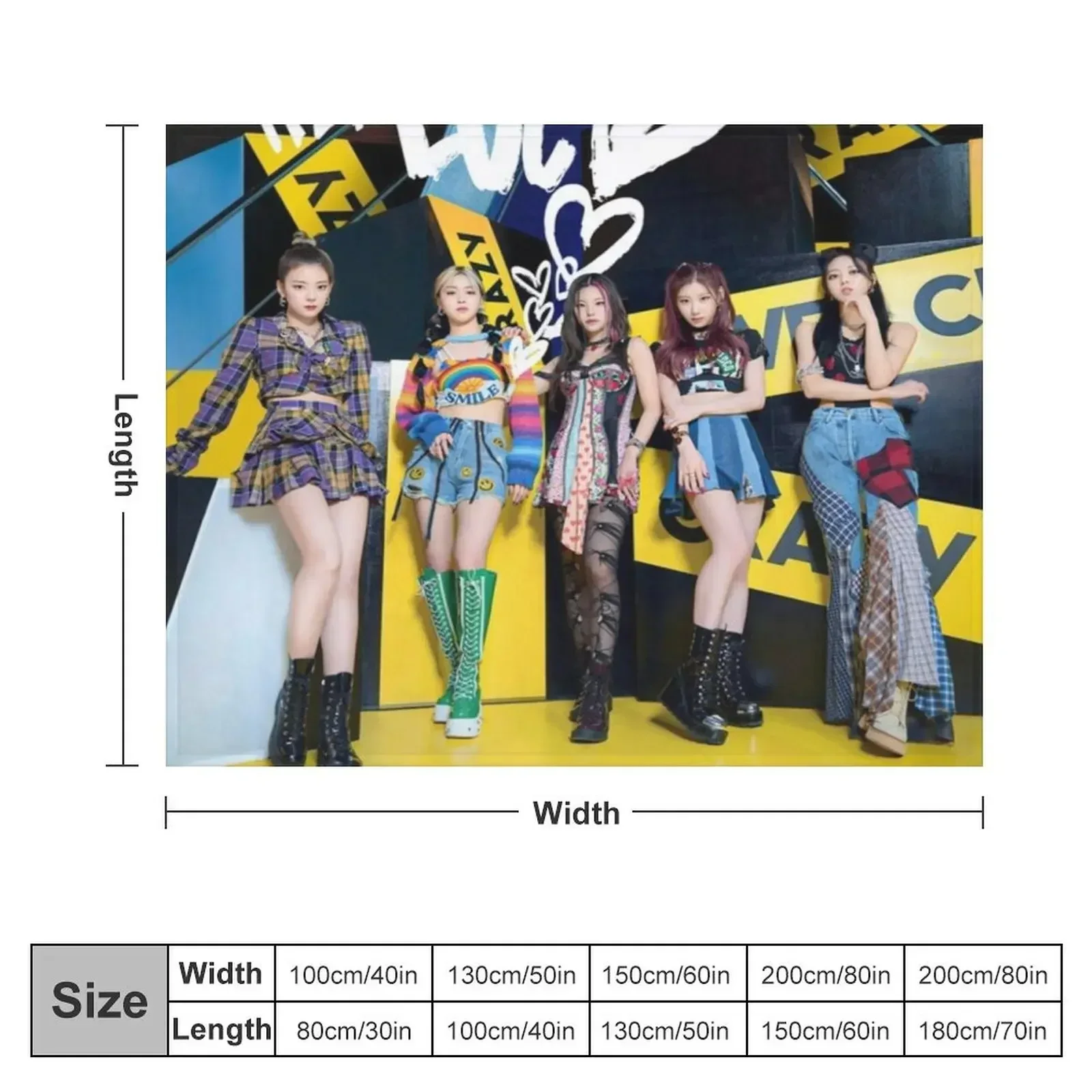 ITZY Crazy In Love плюшевый плед