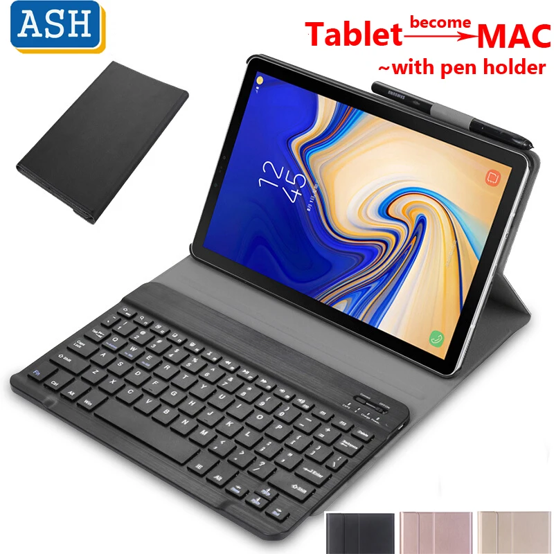 

ASH For Samsung Galaxy Tab A 8.0 2019 T290 T295 / Tab A 8.0 & S Pen P200 P205 Wireless Bluetooth Keyboard Case Leather Folio