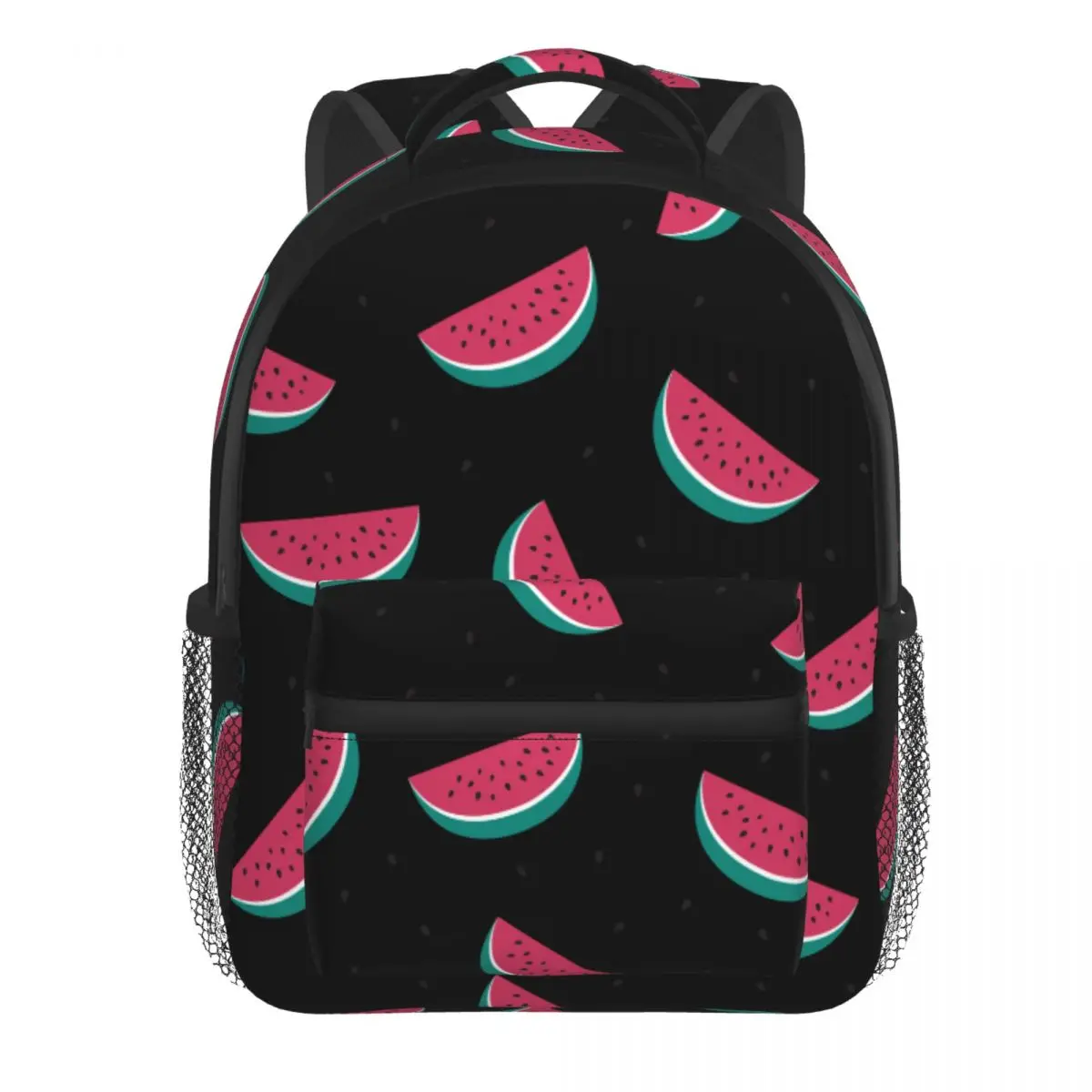 Kids Backpack Cute Black Watermelon Pattern Kindergarten Children Mochila School Bag