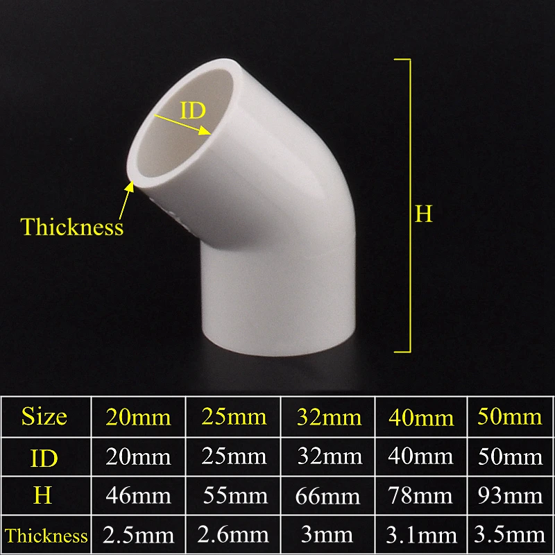 

СgooHan белые ПВХ фитинги для аквариума