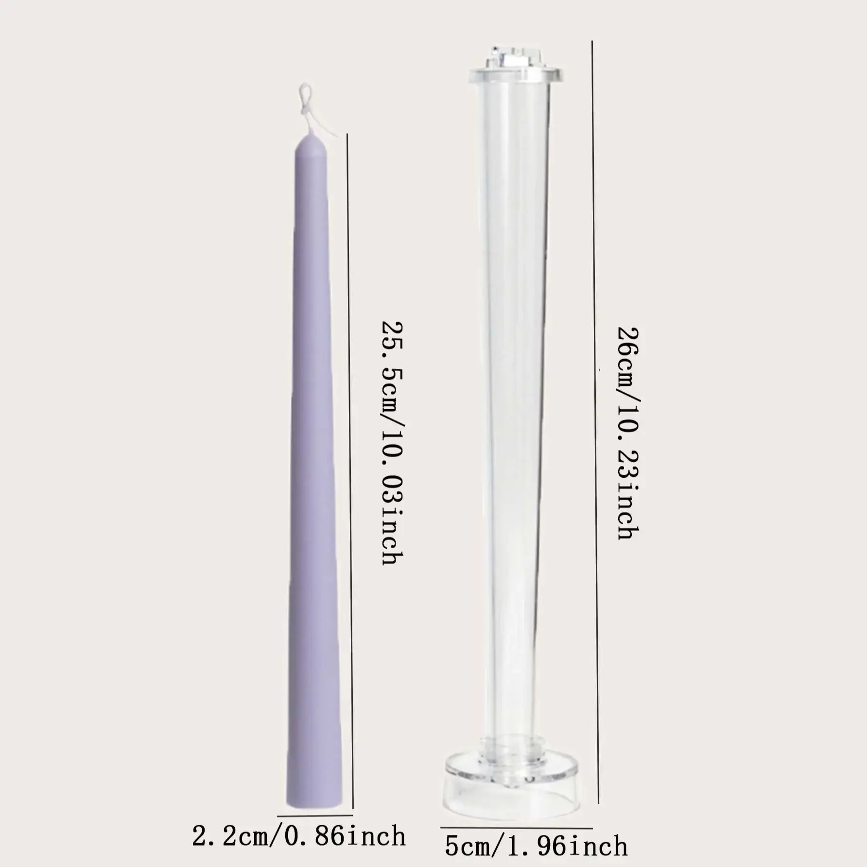 1 Шт. Акриловая Форма Для Свечей С Круглой Головкой И Длинным Фитилем Восковая