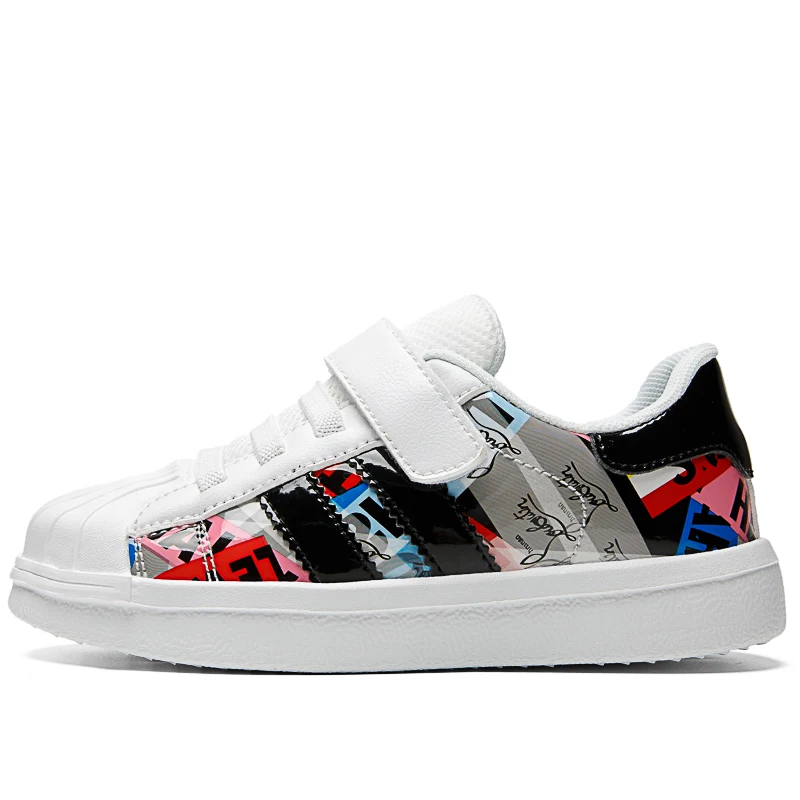2022 Fashion Print Kid Sneakers Boys Trainers Comfortable Children's Shell Toe Sneakers Girl Skateboarding Shoes Boy Flat Shoes