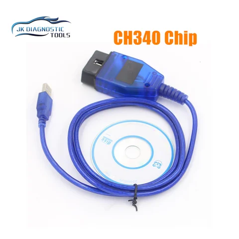 Интерфейс OBD 2, USB-диагностический кабель для VAGCOM для VAG KKL 409 и адаптер сканера CH340, соединительный кабель, кабель сканирования OBD2
