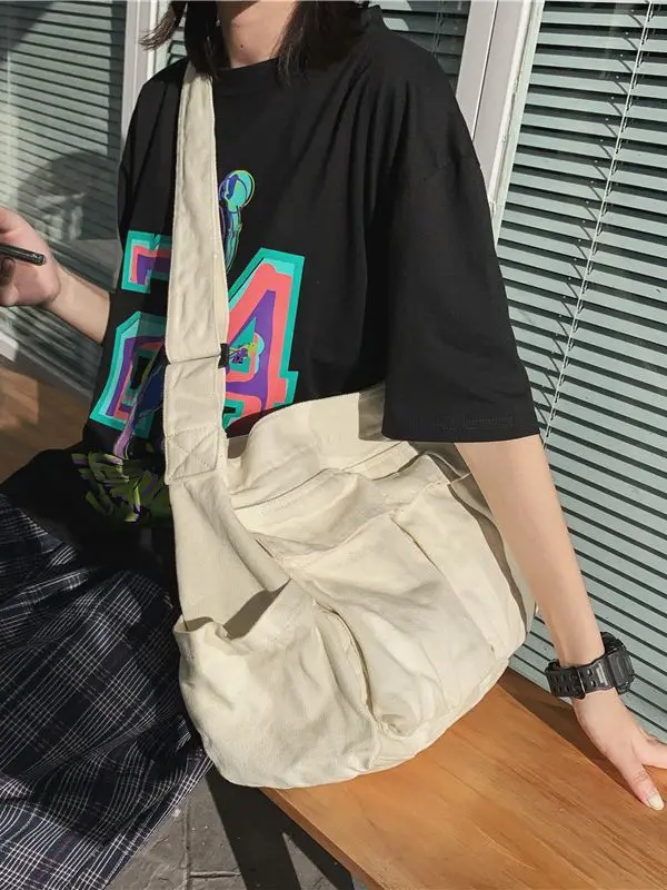 USDEU женская винтажная сумка парусиновая подростковая через плечо