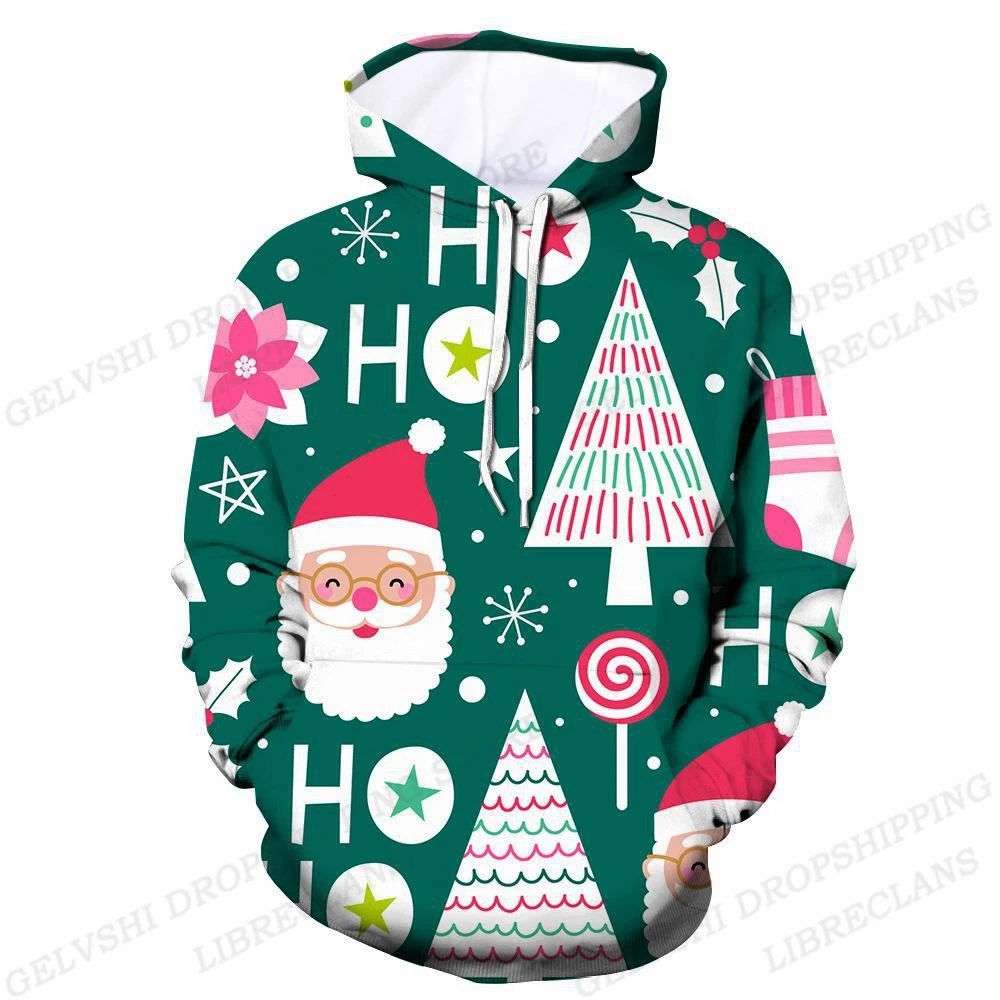 

Santa Claus 3d Print Hoodie Men Fashion Christmas Tree Hoodies Kids Hip Hop Hoodie Boy Coat Women Sweats Snowman Clothes Kawaii