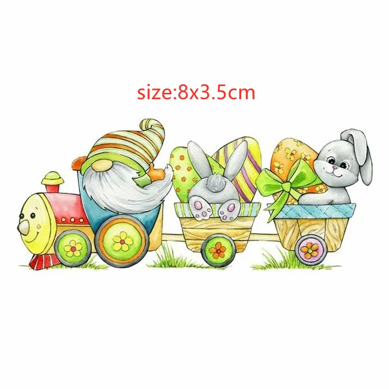 Clear stamp and Meatl Cutting Happy Easter Rabbit Eggs Gnome Transparent DIY Silicone Seals Scrapbooking Card Decoration