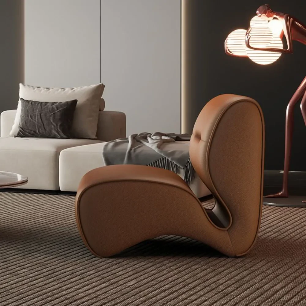 Одиночный обтекаемый рифмовый стул легкий роскошный простой диван-кресло